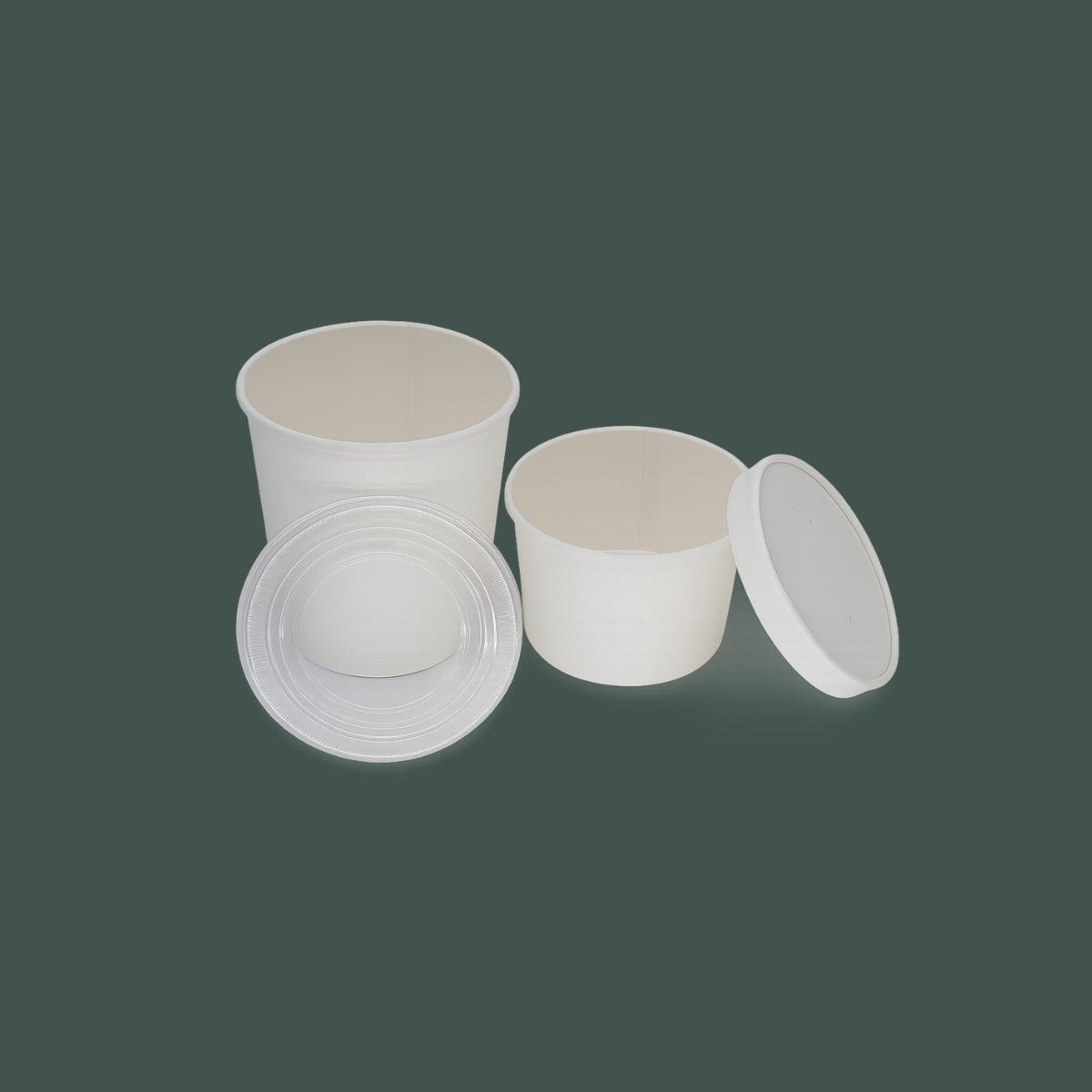 Tapa blanca/transparente para vaso contenedor 16/32 oz